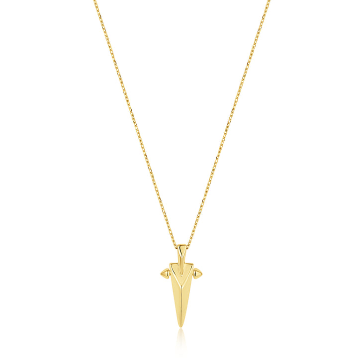 Gold Geometric Point Pendant Necklace