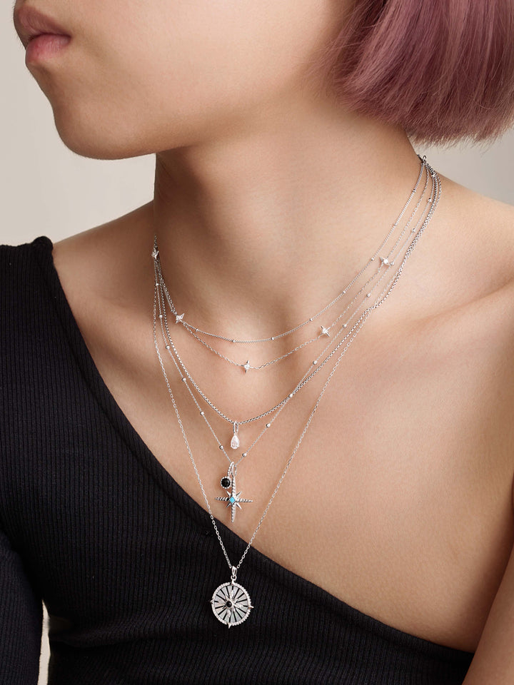 Silver Box Link Chain Necklace