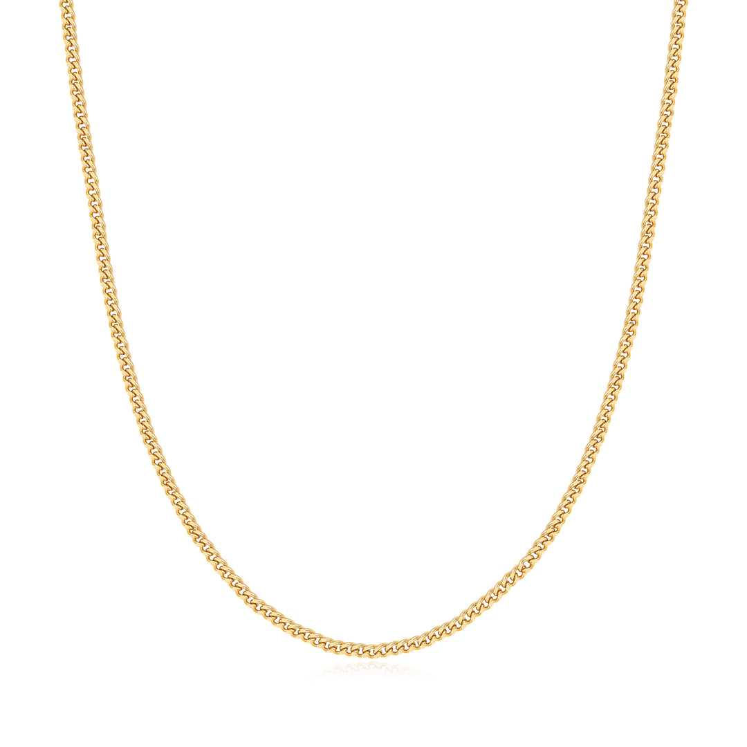 Gold Shiny Curb Necklace