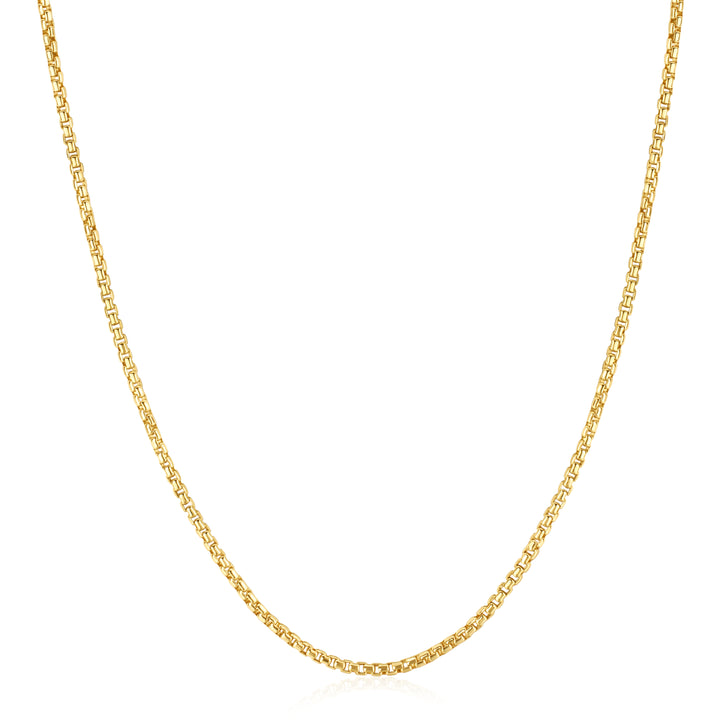 Gold Box Link Chain Necklace