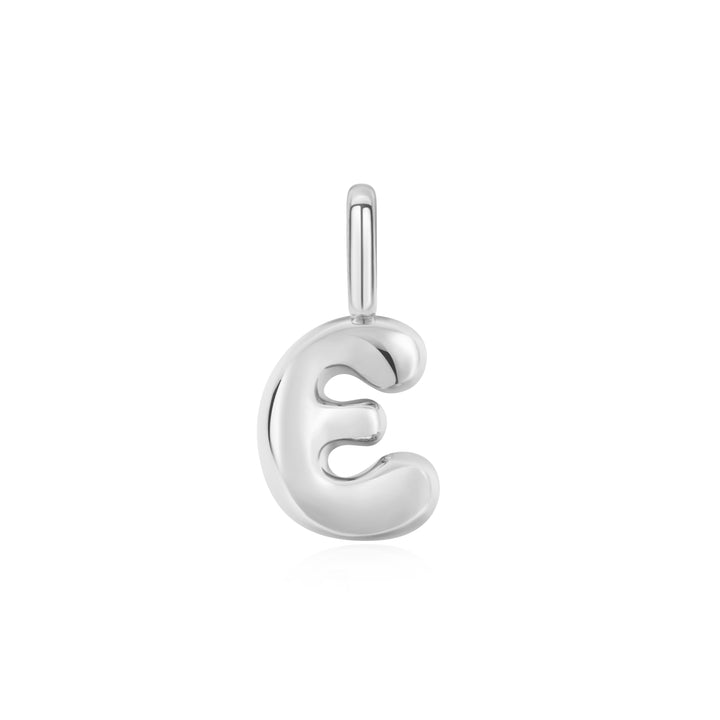 Silver E Letter Charm