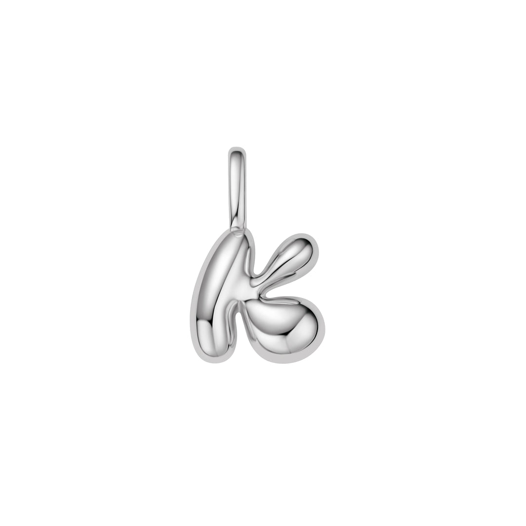 Silver K Letter Charm