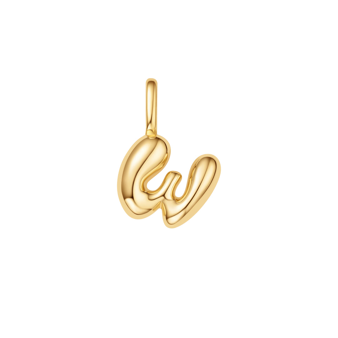 Gold W Letter Charm