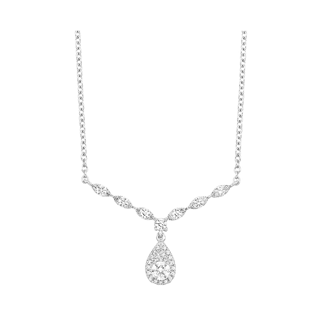 14Kt White Gold Diamond 5/8Ctw Necklace