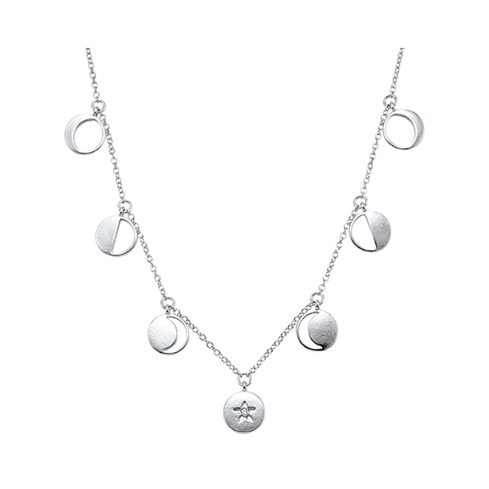 Silver Diamond 1/50Ctw Necklace