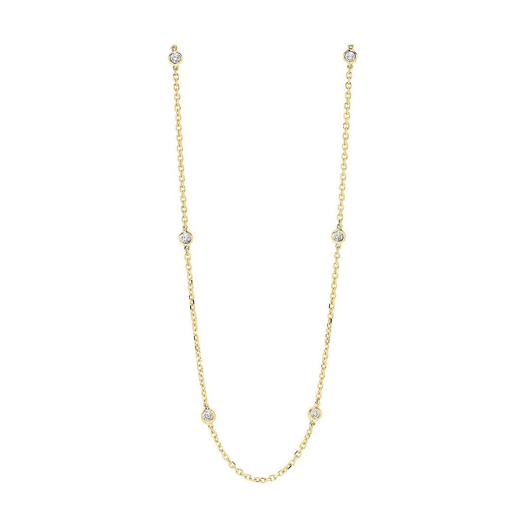 14Kt Yellow Gold Diamond 1/2Ctw Necklace