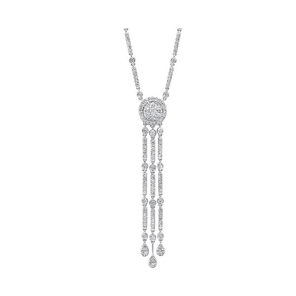 14Kt White Gold Diamond 5/8Ctw Necklace