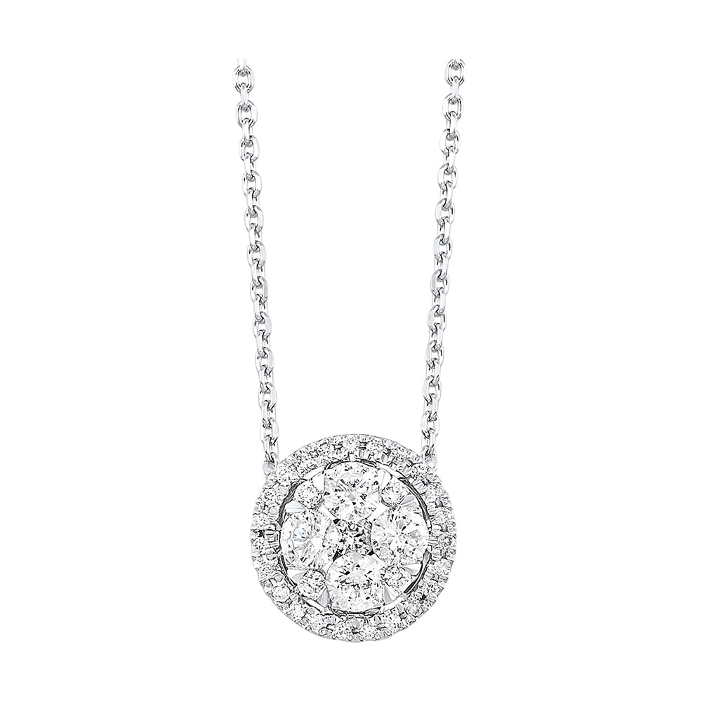 14Kt White Gold Diamond 1/3Ctw Necklace