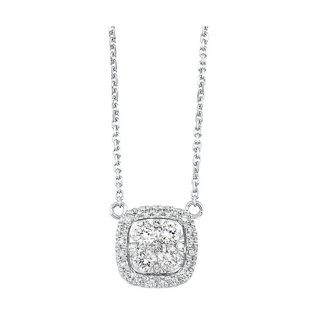 14Kt White Gold Diamond 1/3Ctw Necklace