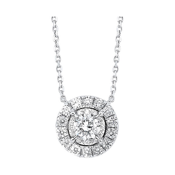 14Kt White Gold Diamond 1/2Ctw Necklace