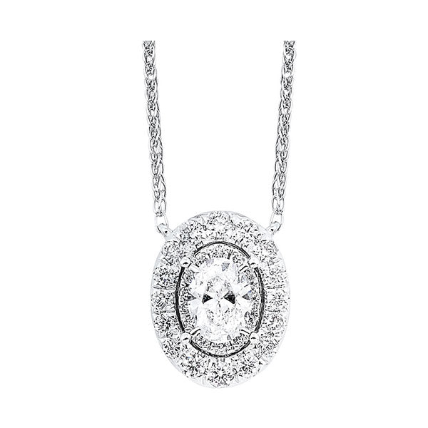 14Kt White Gold Diamond 1/2Ctw Necklace