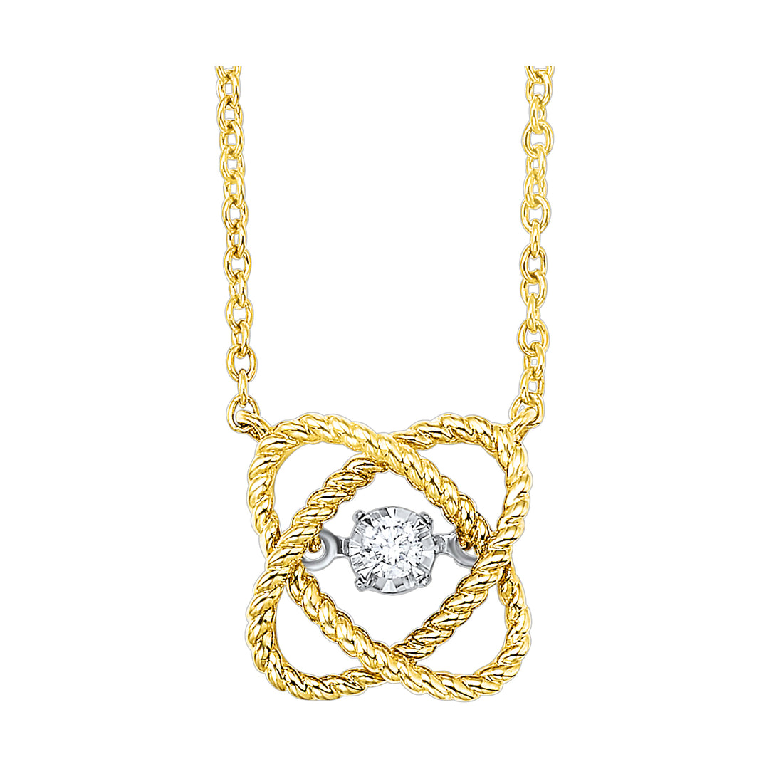 10Kt Yellow Gold Diamond 1/20Ctw Necklace