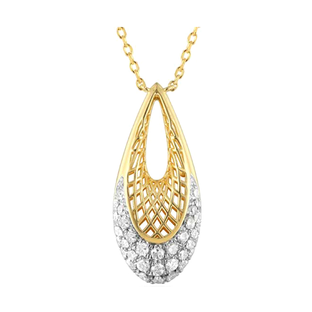 14Kt Yellow Gold Diamond 1/3Ctw Necklace