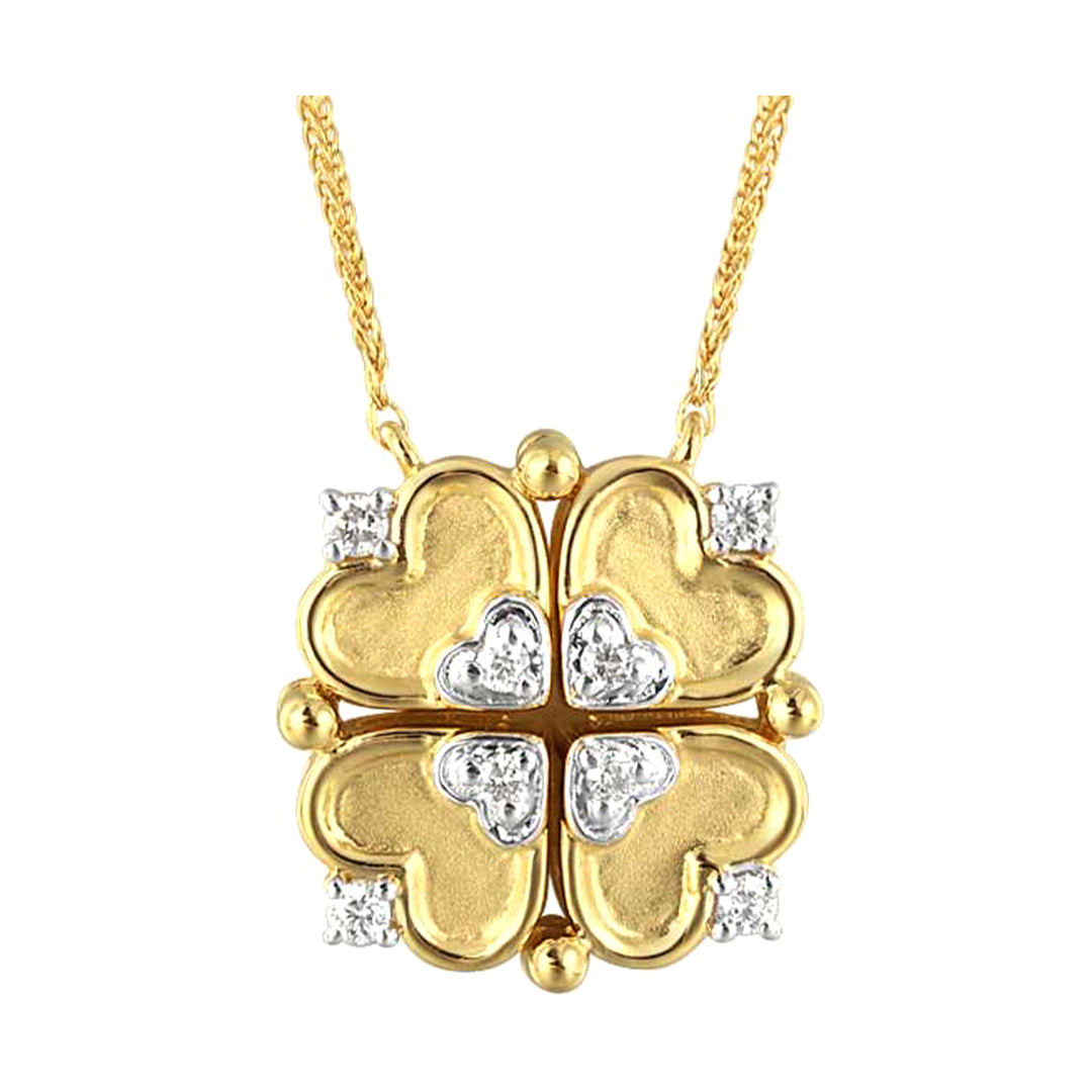 14Kt Yellow Gold Diamond 1/8Ctw Necklace