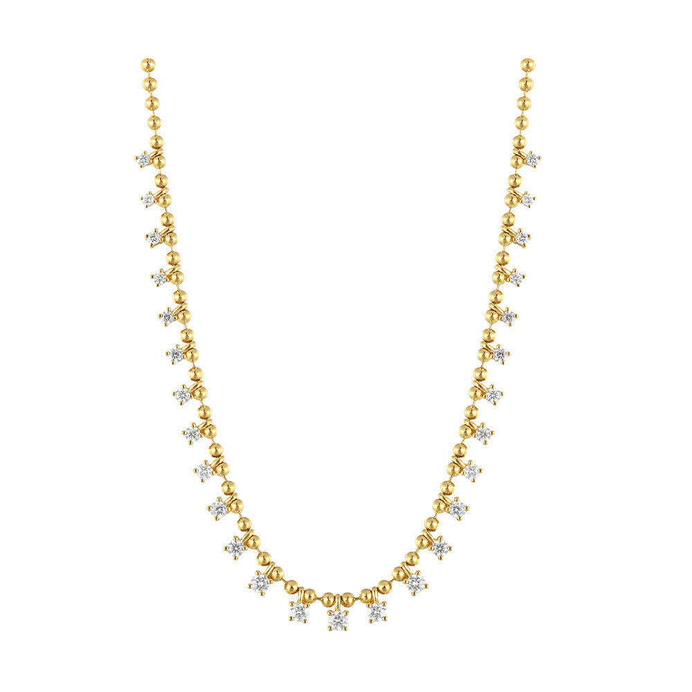 14Kt Yellow Gold Diamond 1 3/4Ctw Necklace