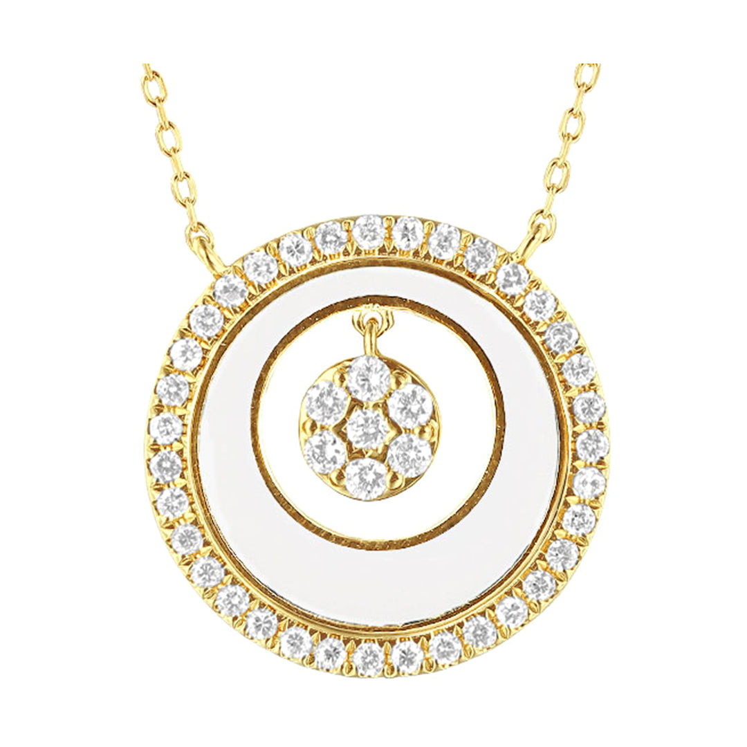 14Kt Yellow Gold Diamond 1/2Ctw Necklace