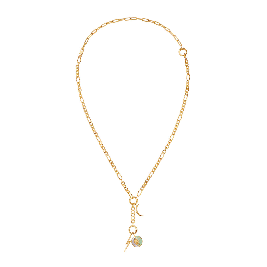 Gold Cosmic Charm Extender Necklace