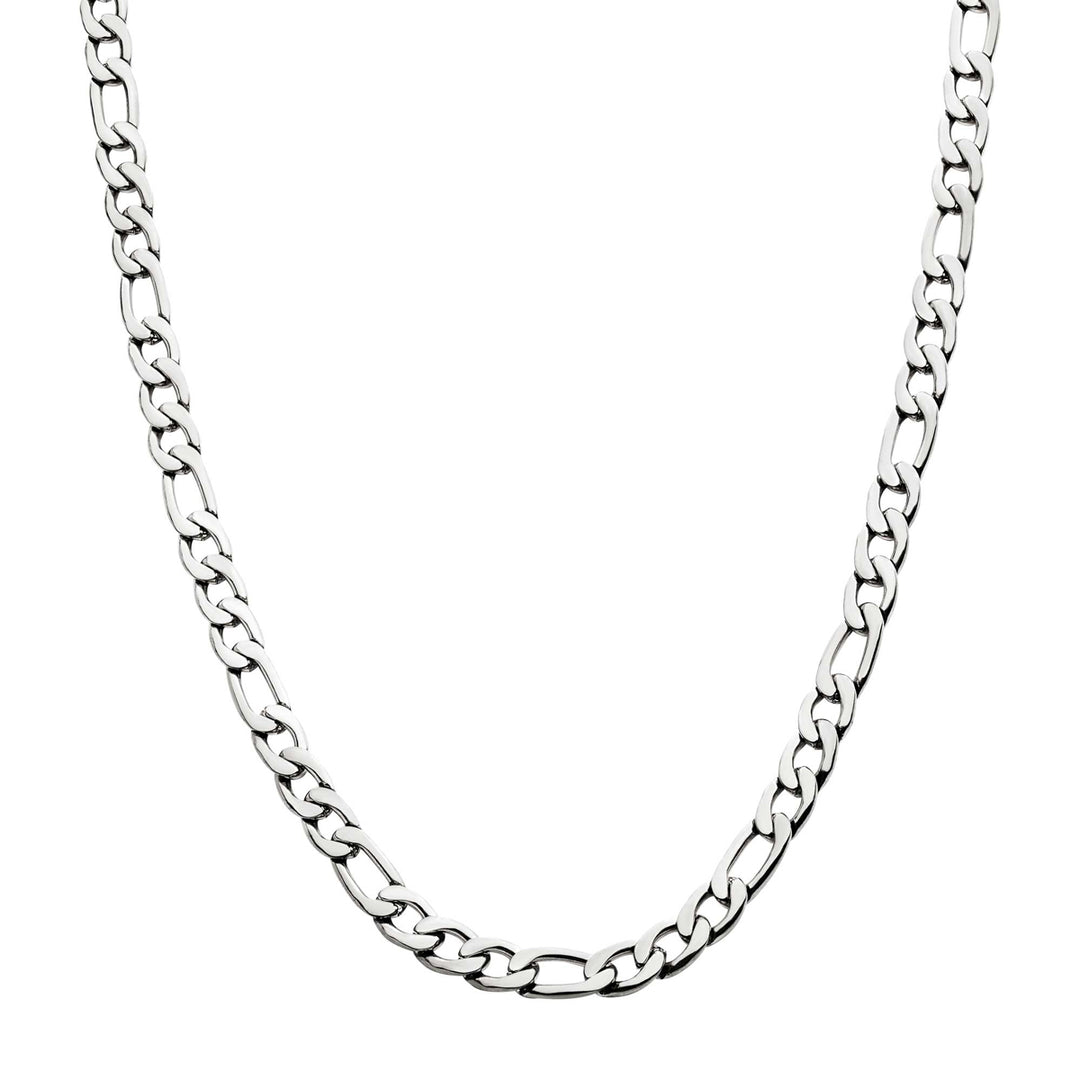 8mm Steel Figaro Chain Necklace