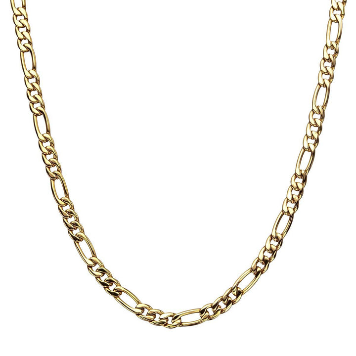 6mm Gold IP Figaro Chain