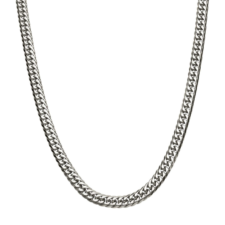 8mm Steel Dome Curb Chain Necklace