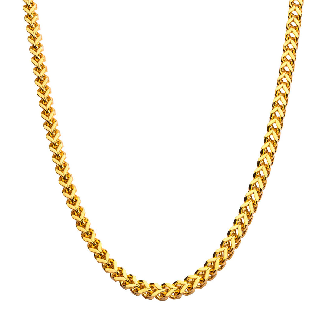 6mm 18Kt Gold IP Franco Chain Necklace