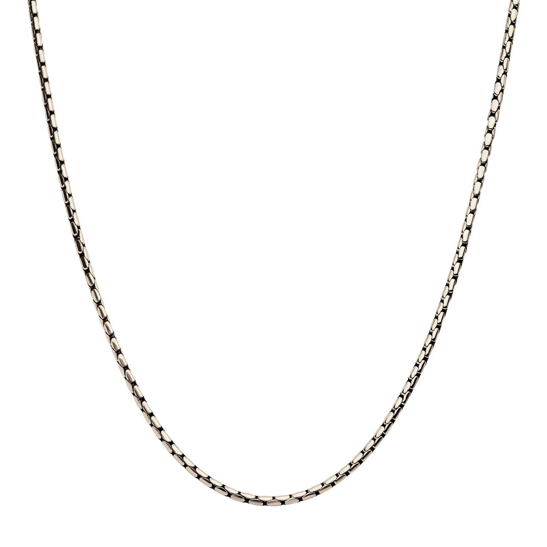 3mm Steel Boston Link Chain Necklace