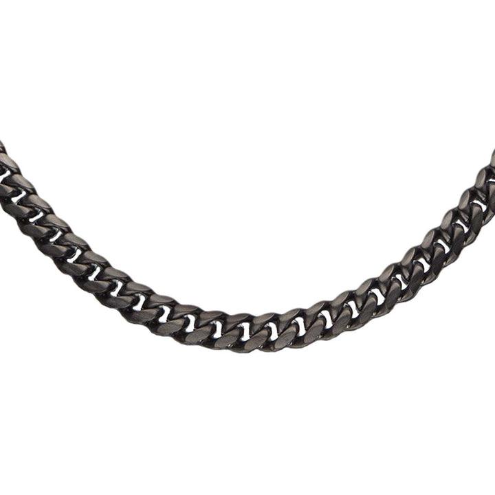 8.7mm Gun Metal Brushed Curb Chain