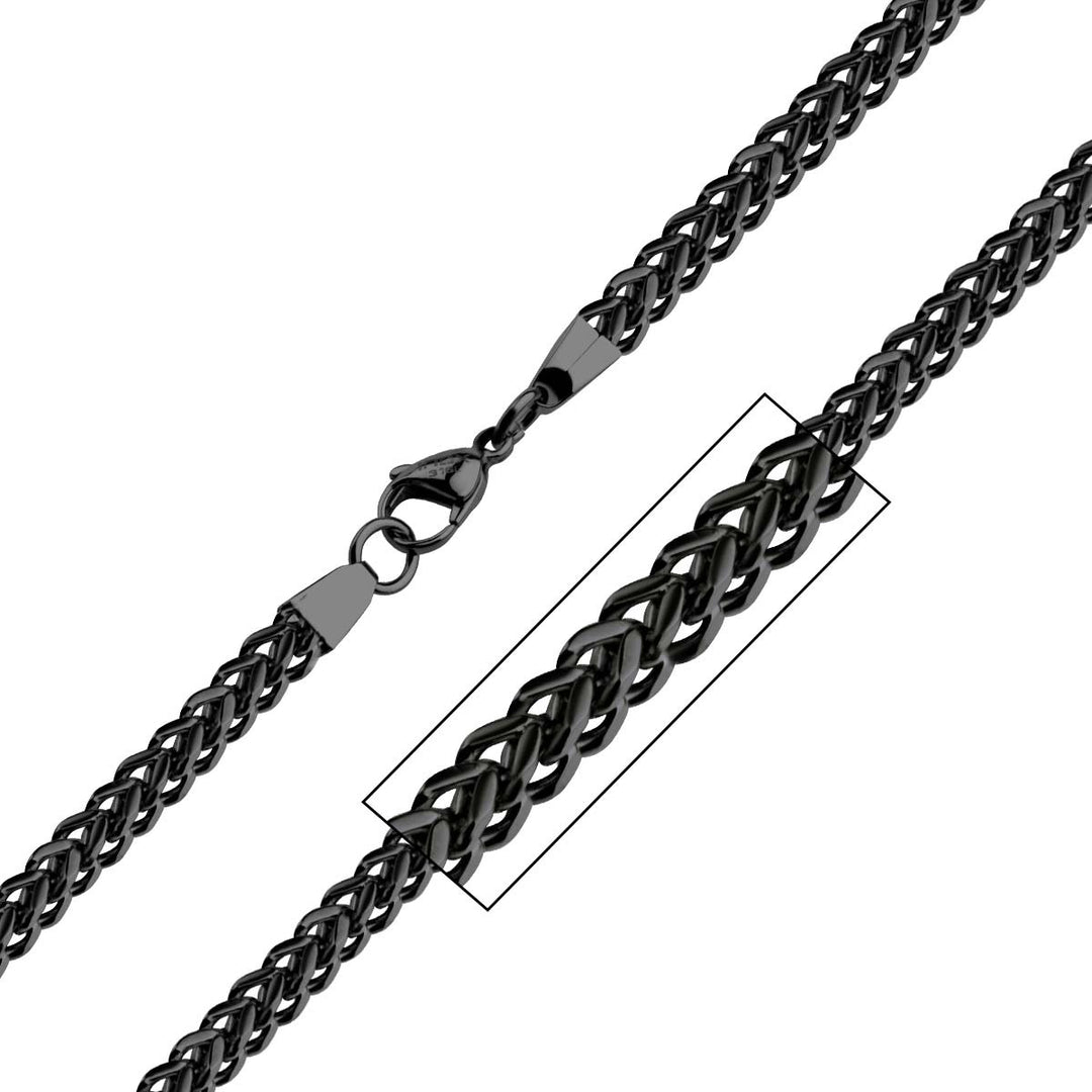 4mm Super Black Franco Chain