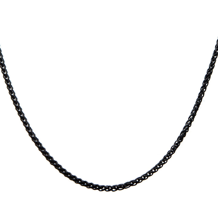 2.7mm Black IP Round Wheat Chain