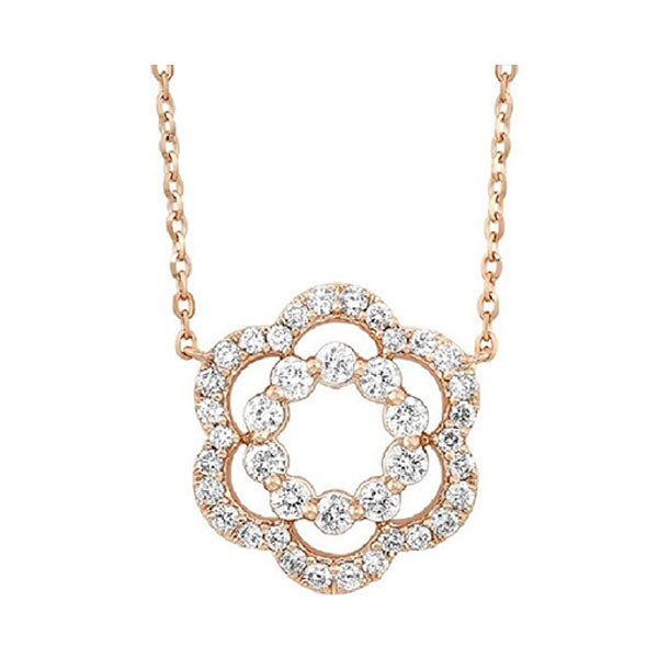 10Kt Rose Gold Diamond 1/3Ctw Pendant