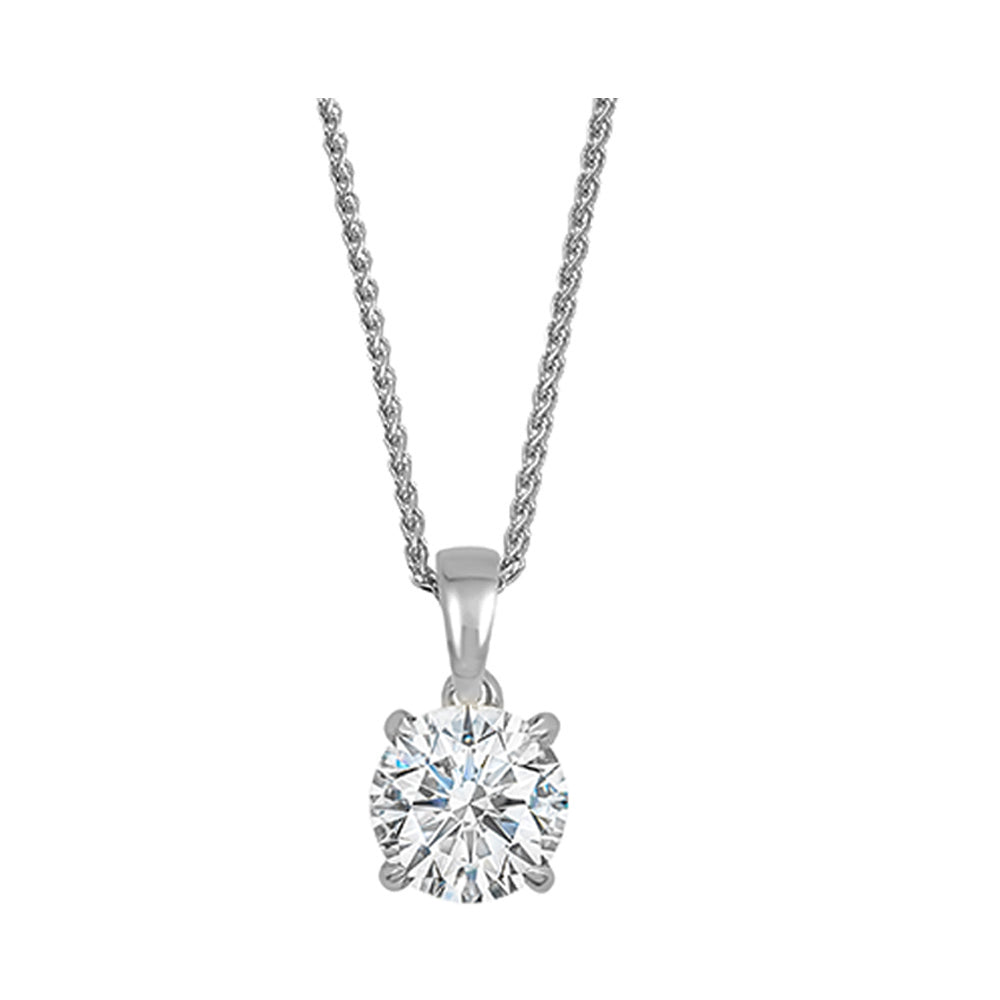 14Kt White Gold Diamond 1Ctw Pendant