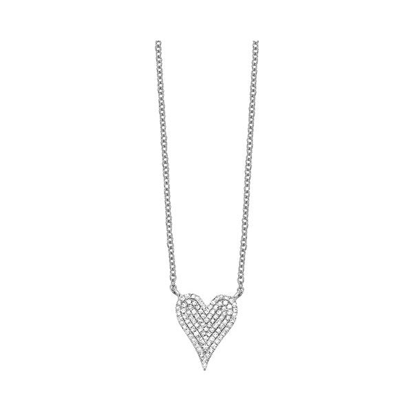 10Kt White Gold Diamond 1/5Ctw Pendant