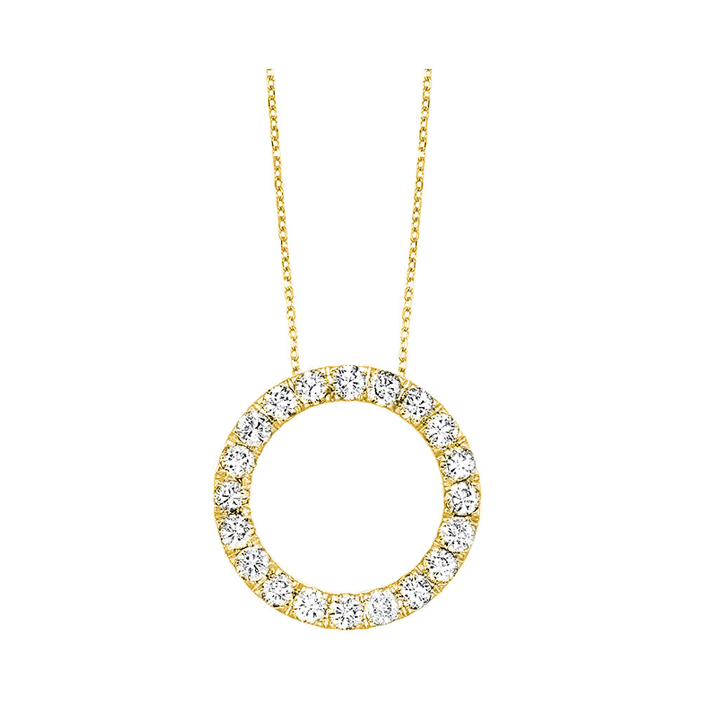 14Kt Yellow Gold Diamond 1Ctw Pendant