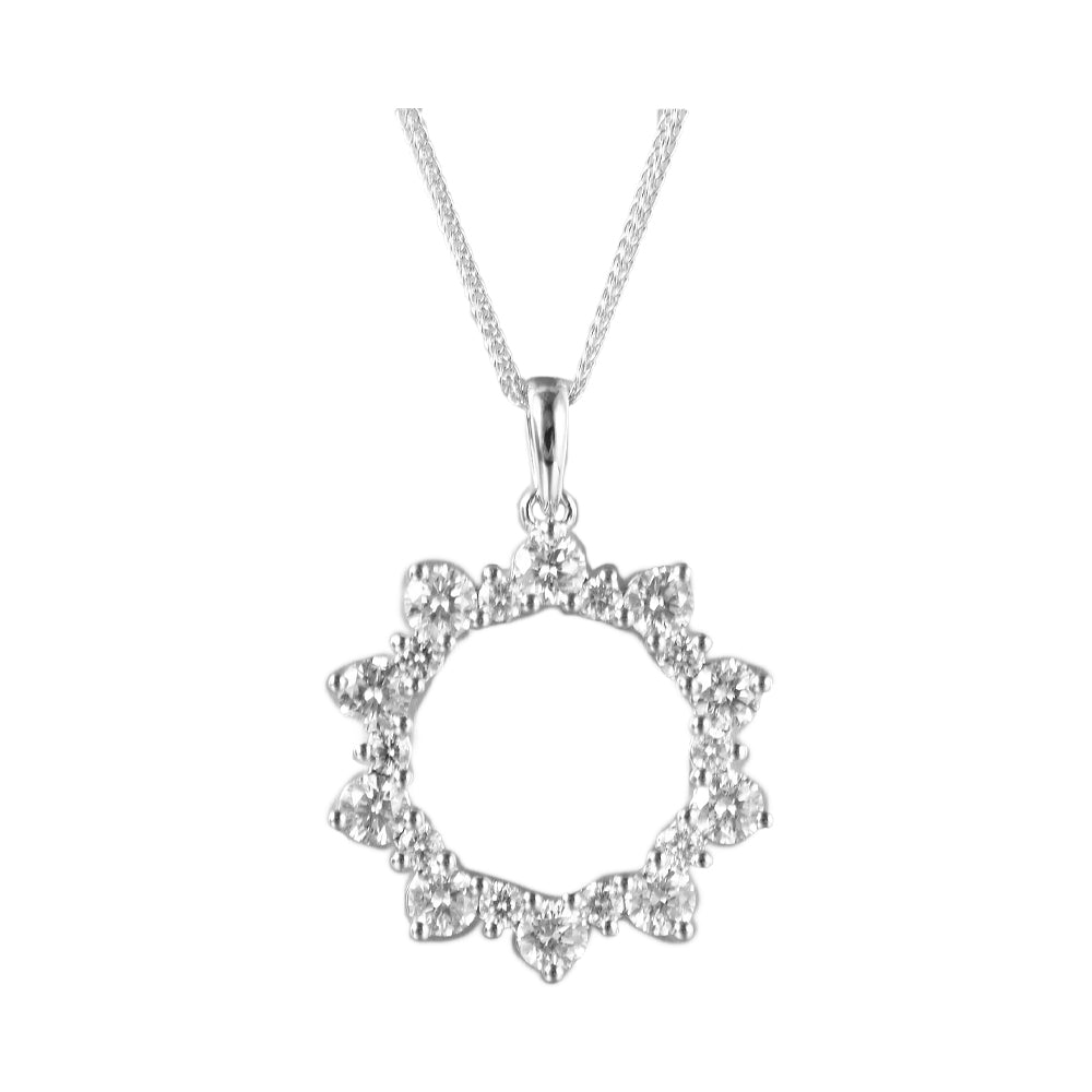 14Kt White Gold Diamond 1Ctw Pendant