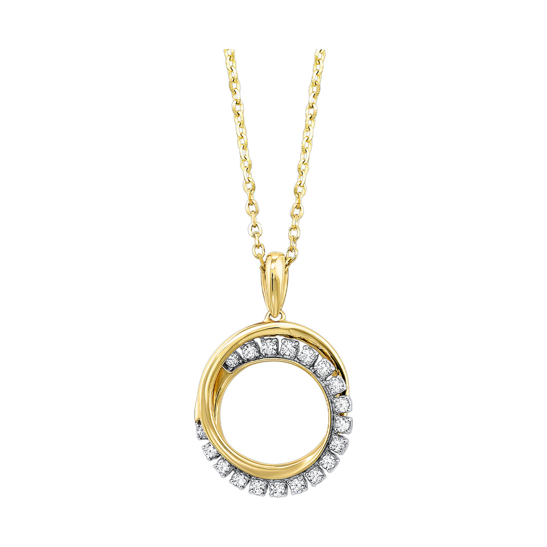 10Kt Yellow Gold Diamond 1/10Ctw Pendant