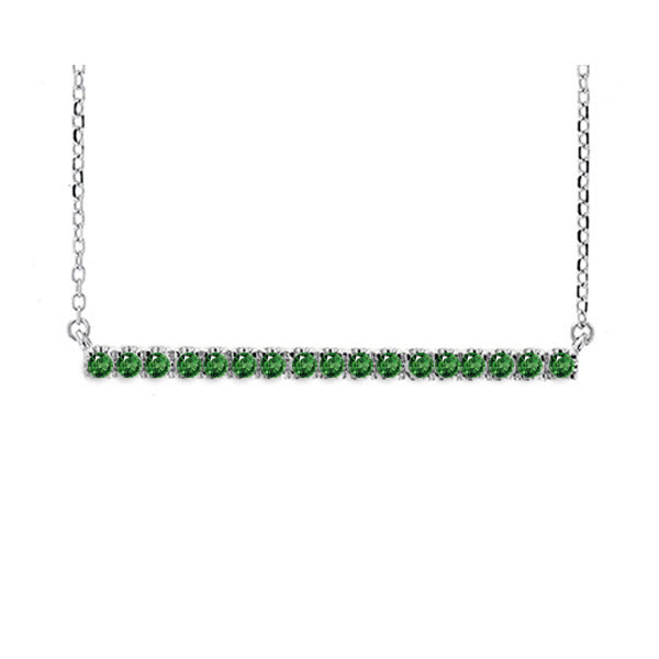 14Kt White Gold Emerald 1/4Ctw Pendant