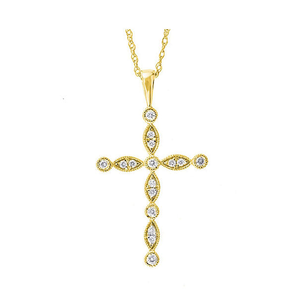 14Kt Yellow Gold Diamond 1/8Ctw Pendant