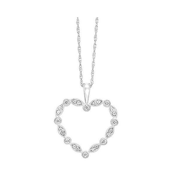 14Kt White Gold Diamond 1/8Ctw Pendant