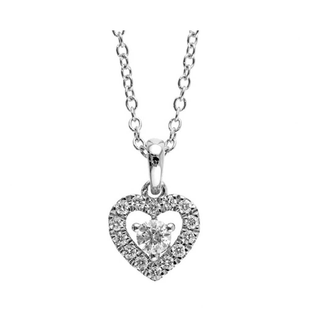 Silver Diamond 1/5Ctw Pendant