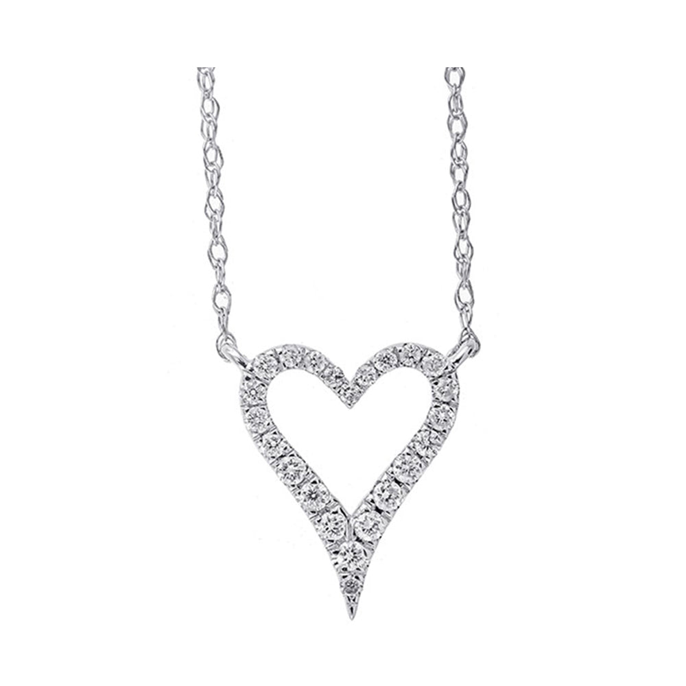 10Kt White Gold Diamond 1/10Ctw Pendant