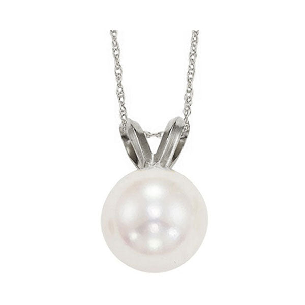 14Kt White Gold Pearl Pendant