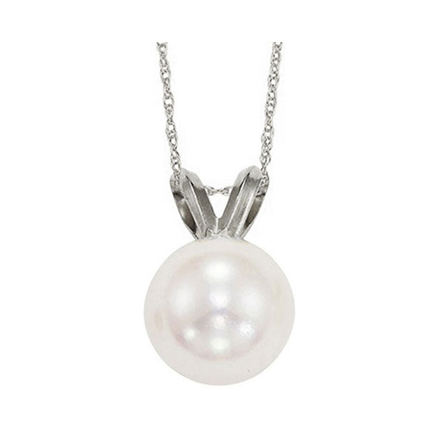 14Kt White Gold Pearl Pendant