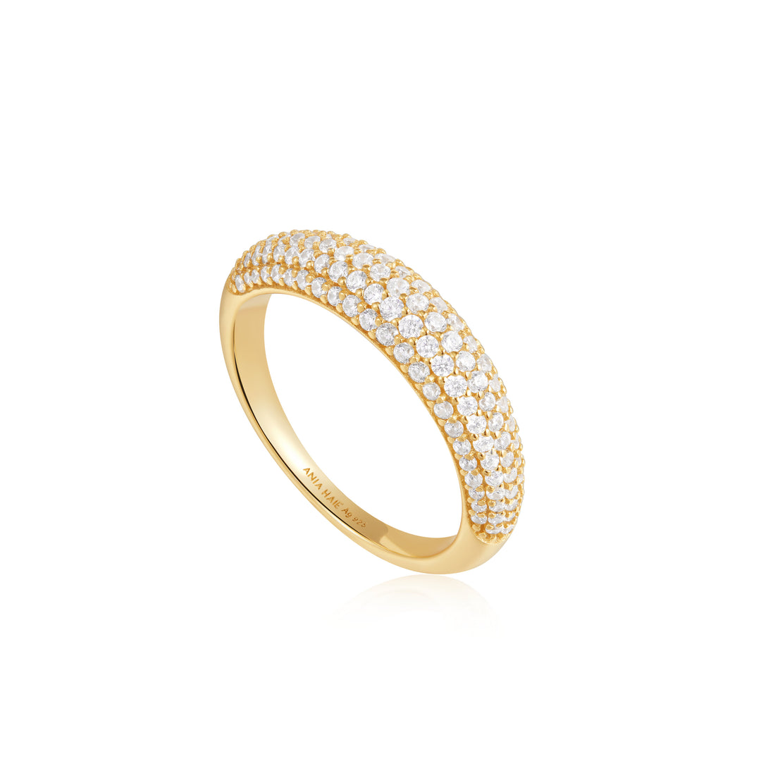 Gold Pavé Dome Ring