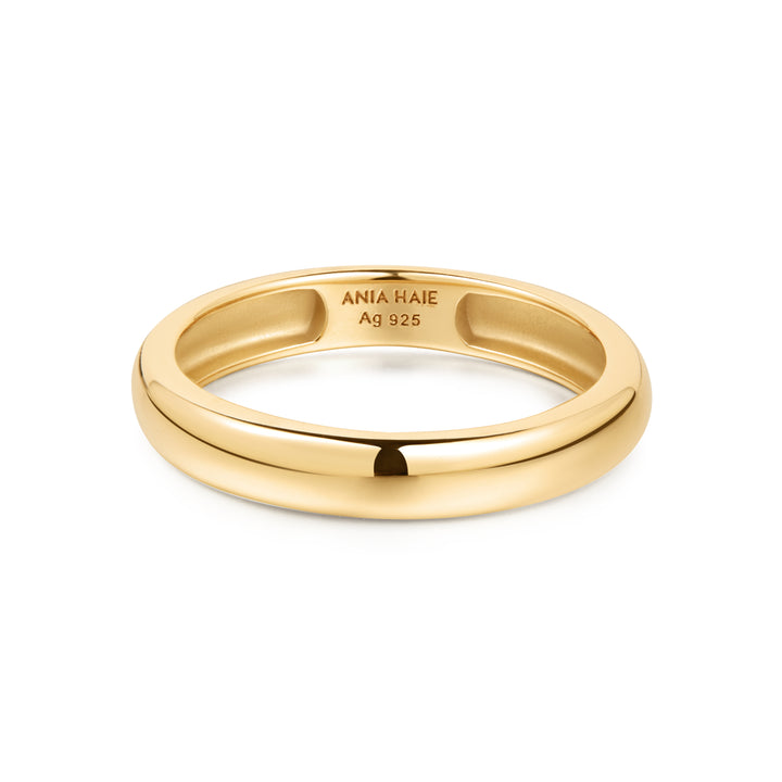 Gold Curve Dome Band