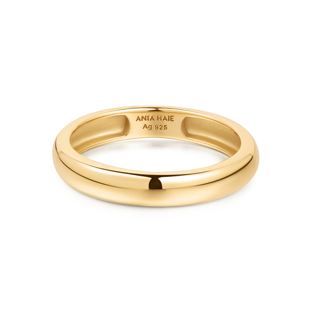 Gold Curve Dome Band