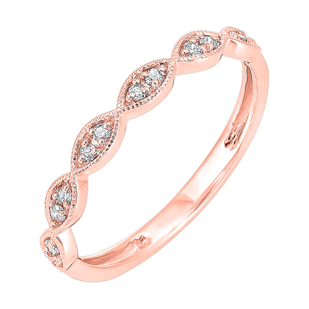 10Kt Rose Gold Diamond 1/10Ctw Ring