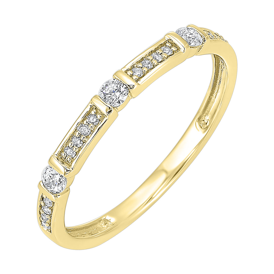 10Kt Yellow Gold Diamond 1/6Ctw Ring