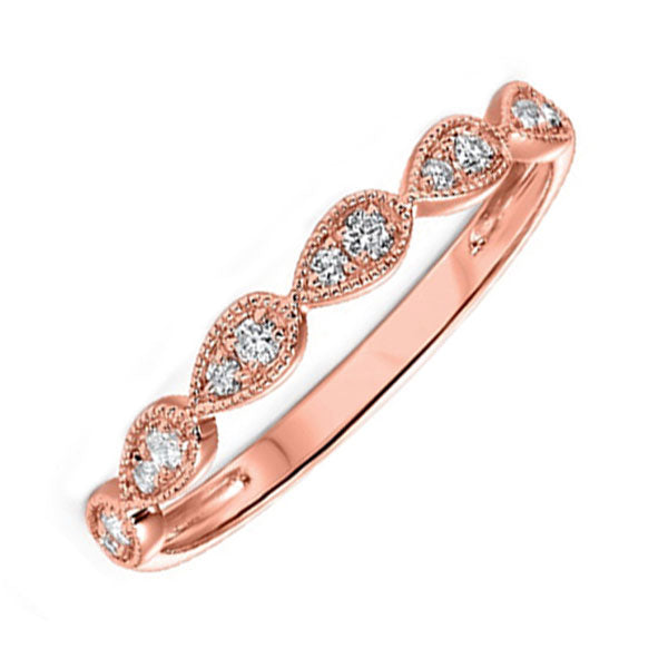 14Kt Rose Gold Diamond 1/8Ctw Ring