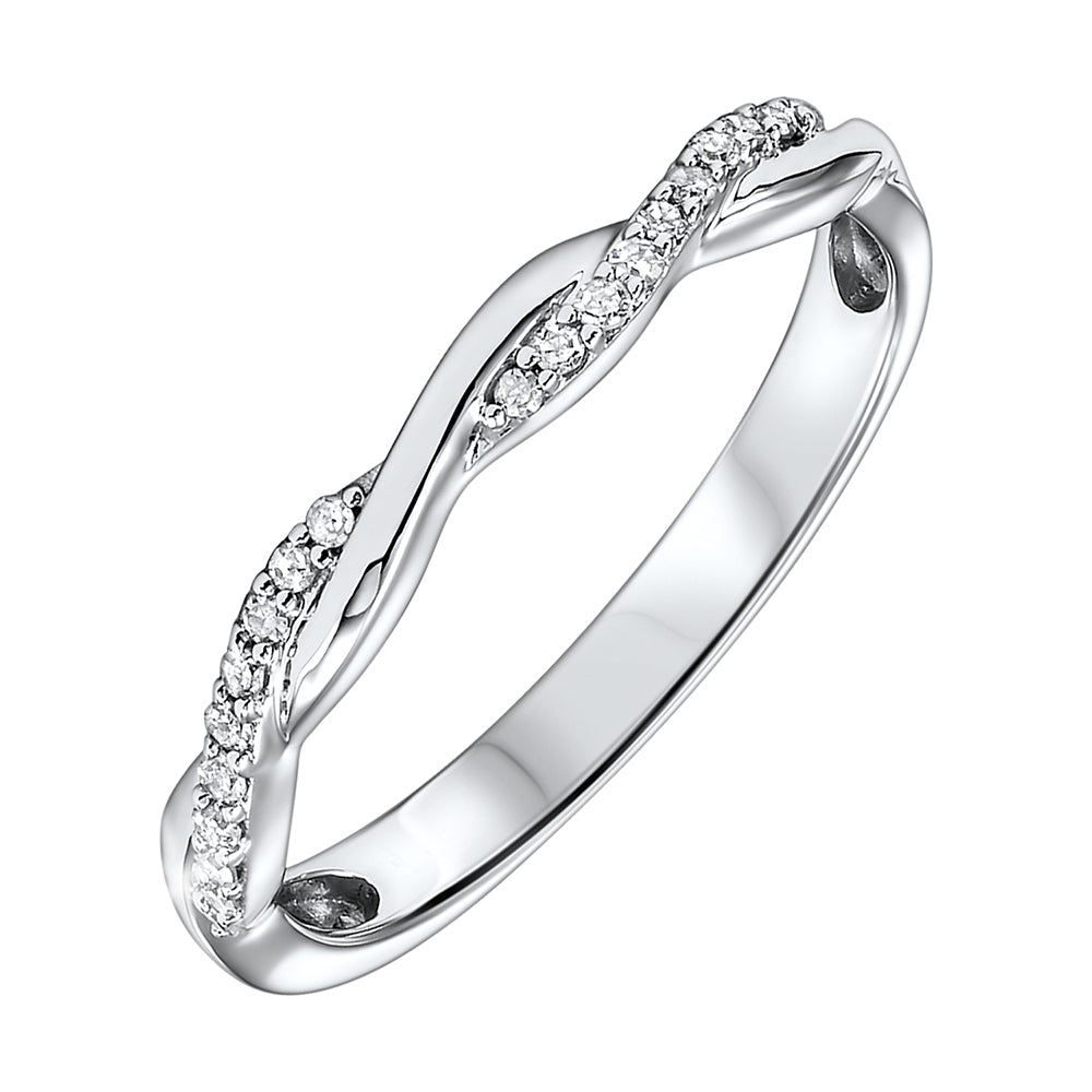 14Kt White Gold Diamond 1/10Ctw Ring