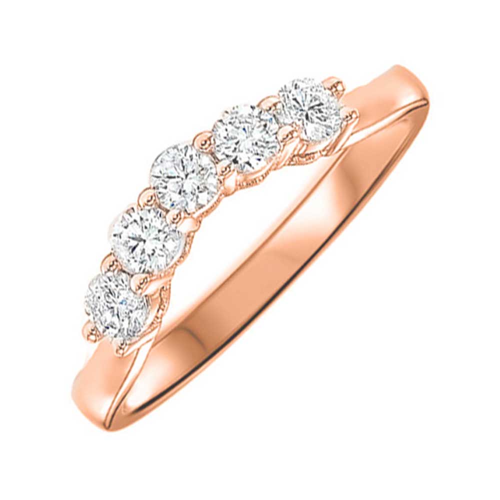 14Kt Rose Gold Diamond 1/3Ctw Ring